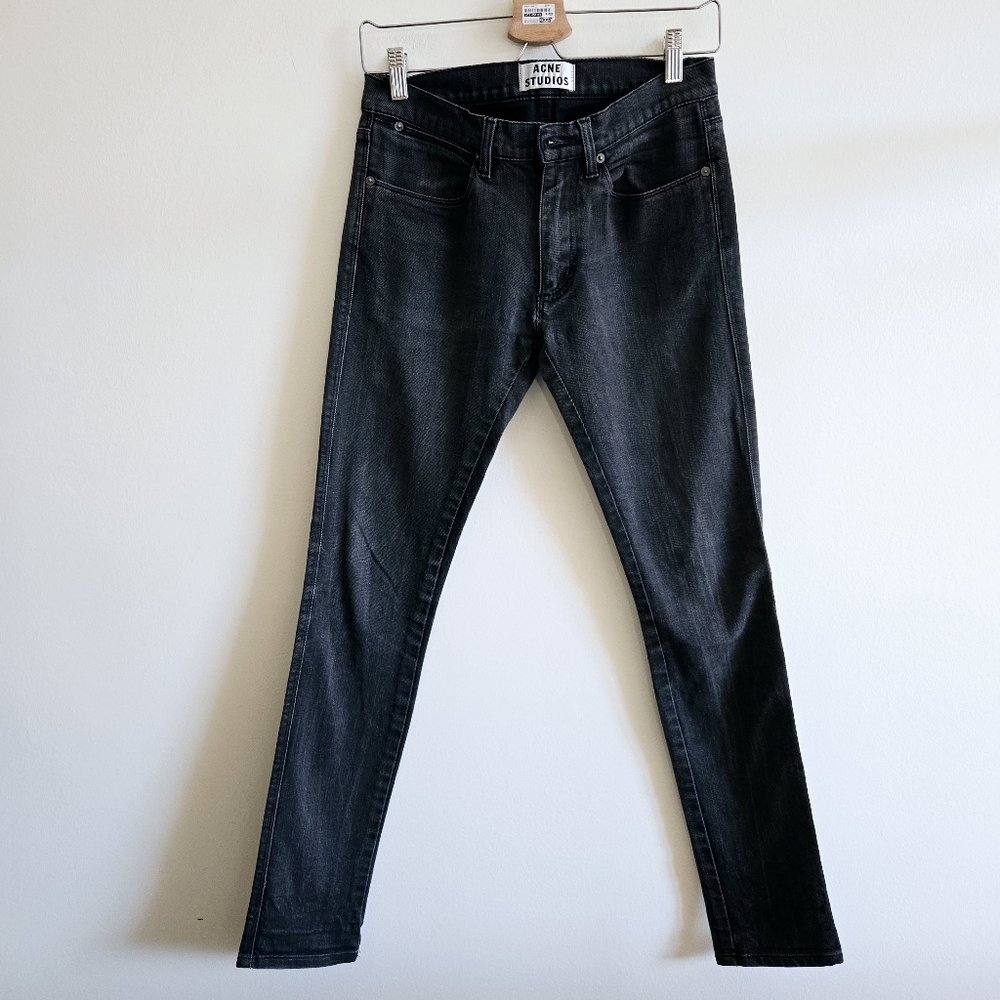 ACNE STUDIOS | 29/32 Low Rise Slim Denim jeans | faded black